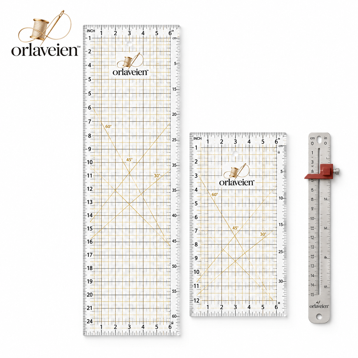 orlaveien™ Quilting Ruler & Measuring Set — white background product view