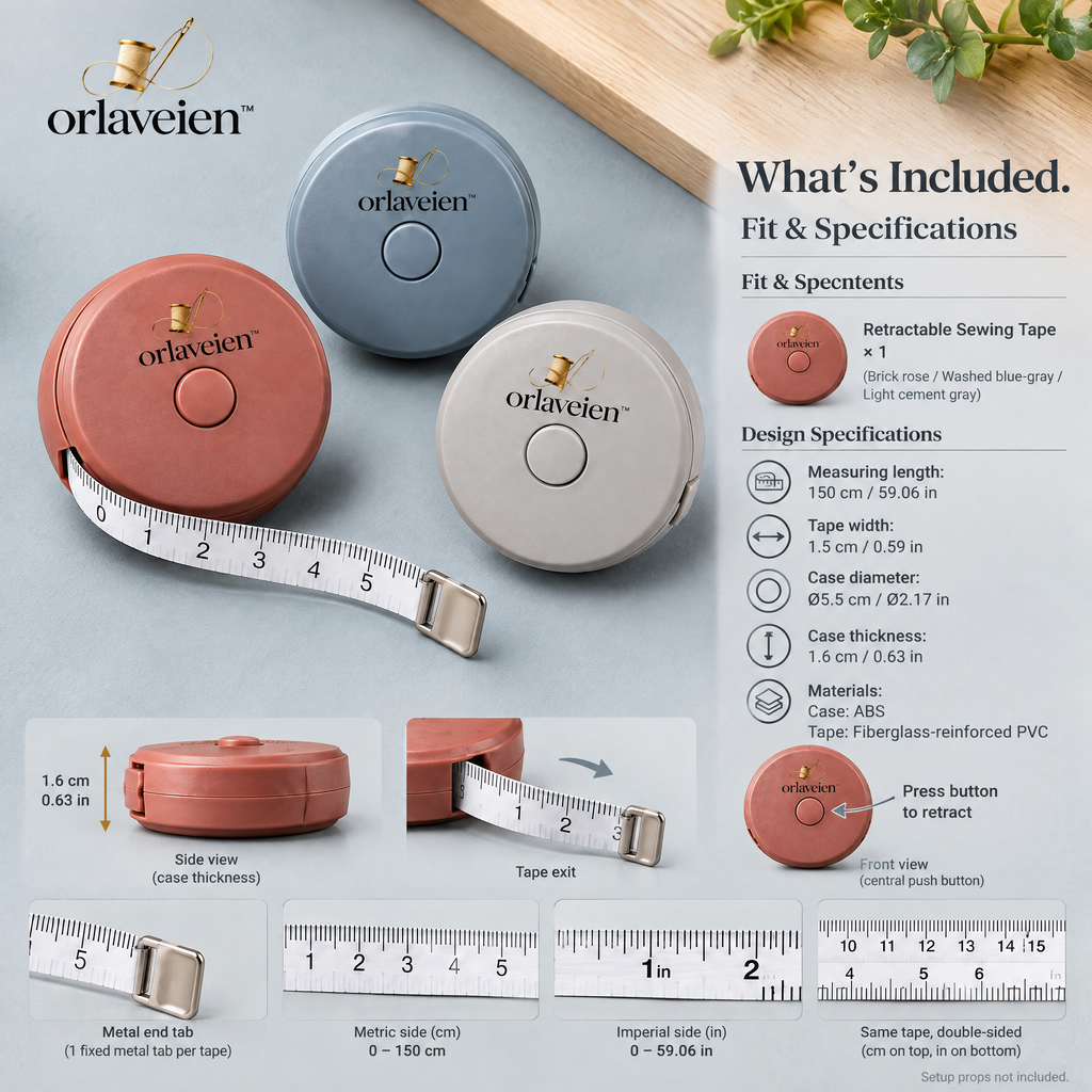 orlaveien™ Retractable Sewing Measuring Tape Set — product view 9