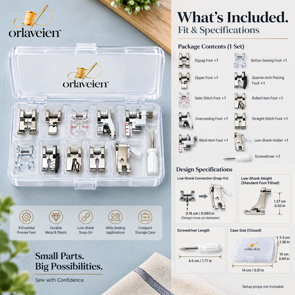 orlaveien™ Universal Sewing Machine Presser Foot Set — product view 9