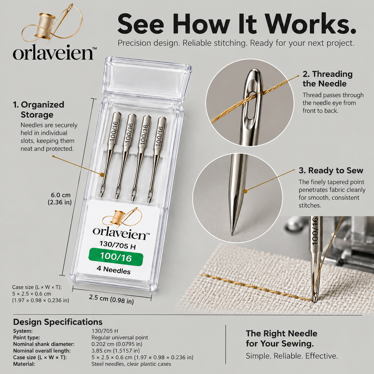 orlaveien™ Assorted Sewing Machine Needle Set — product view 5