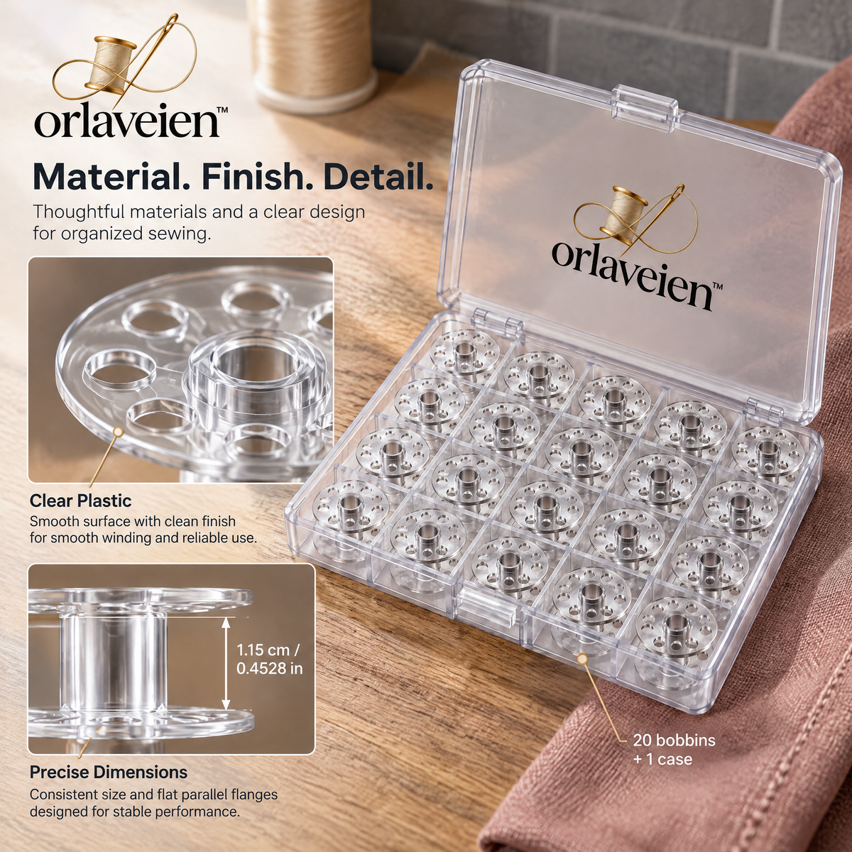 orlaveien™ Universal Sewing Machine Bobbins Set — product view 6