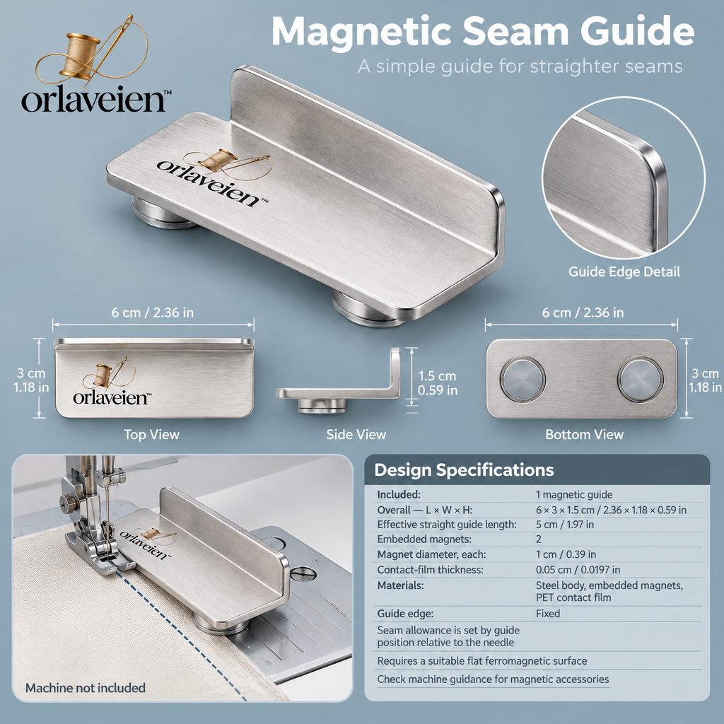 orlaveien™ Magnetic Sewing Machine Seam Guide — product view 2