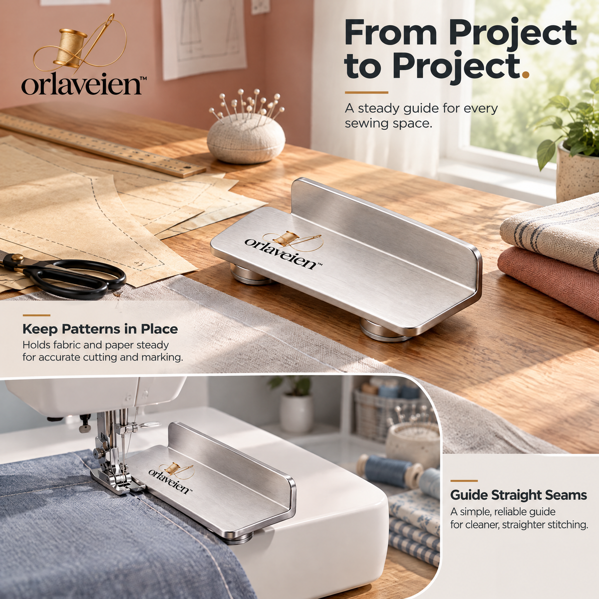 orlaveien™ Magnetic Sewing Machine Seam Guide — product view 7