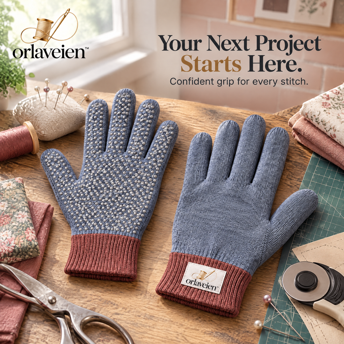 orlaveien™ Ergonomic Quilting Grip Gloves — product view 3