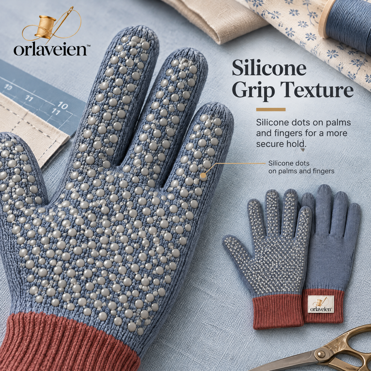 orlaveien™ Ergonomic Quilting Grip Gloves — product view 4