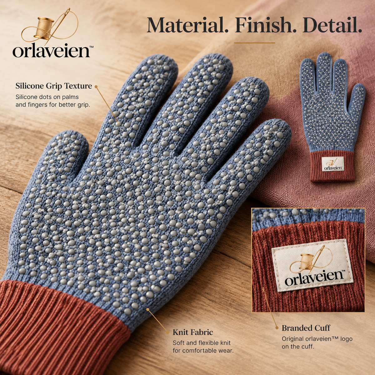 orlaveien™ Ergonomic Quilting Grip Gloves — product view 6
