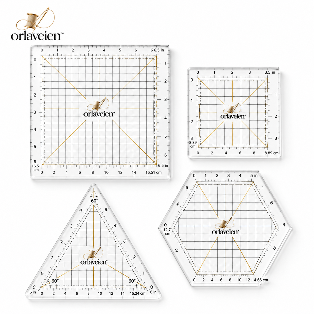 orlaveien™ Patchwork Template Ruler Set — white background product view