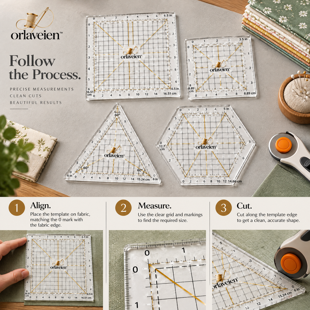 orlaveien™ Patchwork Template Ruler Set — product view 8