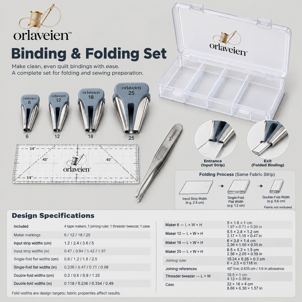 orlaveien™ Quilt Binding Tool & Folding Set — product view 2