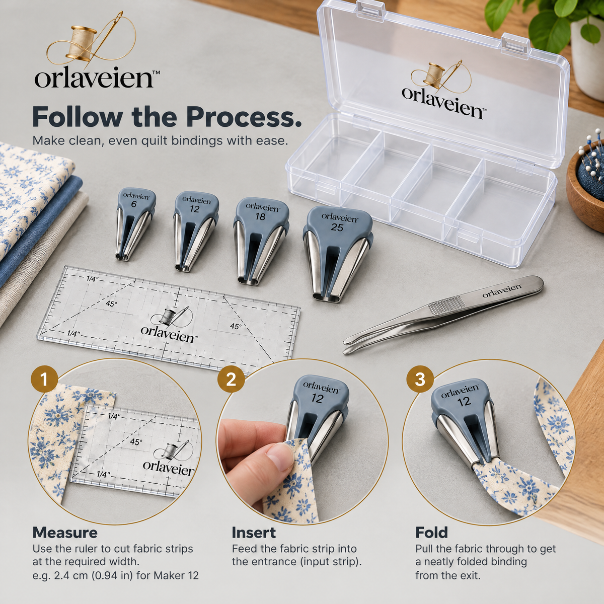 orlaveien™ Quilt Binding Tool & Folding Set — product view 8